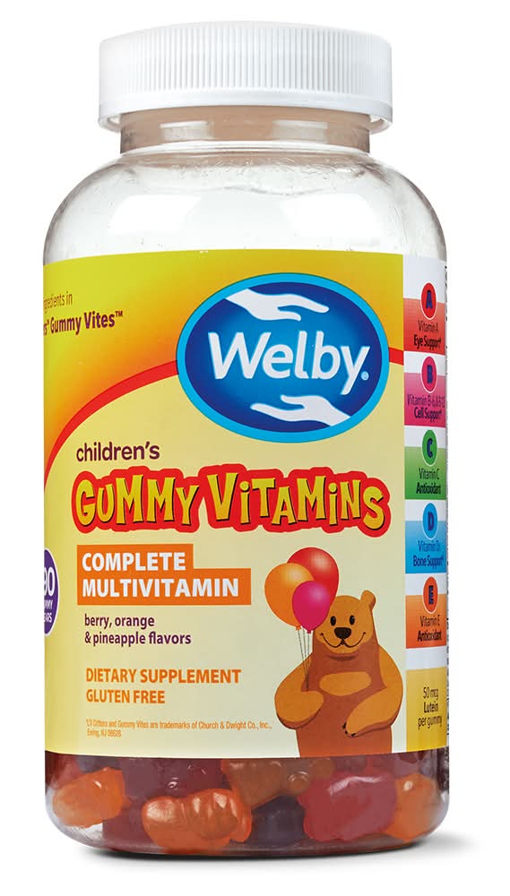 Welby Children's Gummy Vitamins Complete Multivitamin Gummies, Berry, Orange & Pineapple (190 ct)