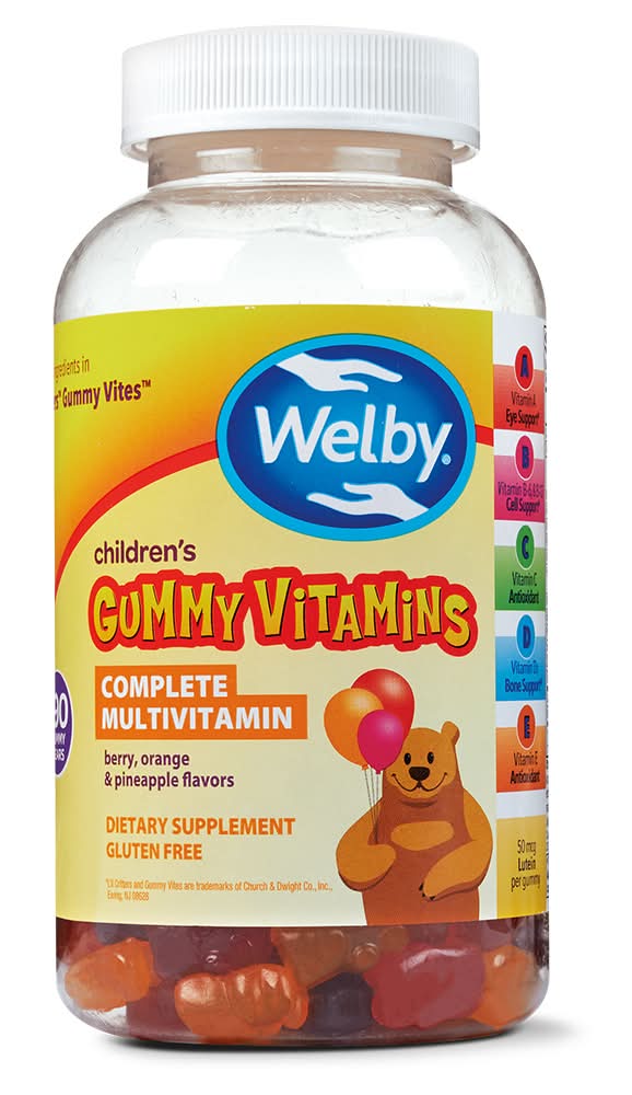 Welby Children's Gummy Vitamins Complete Multivitamin Gummies, Berry, Orange & Pineapple (190 ct)