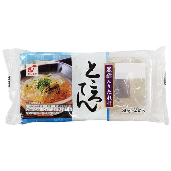 関越物産　ところてん　黒酢入りたれ付//174g(ところてん80g×2、たれ7g×2)