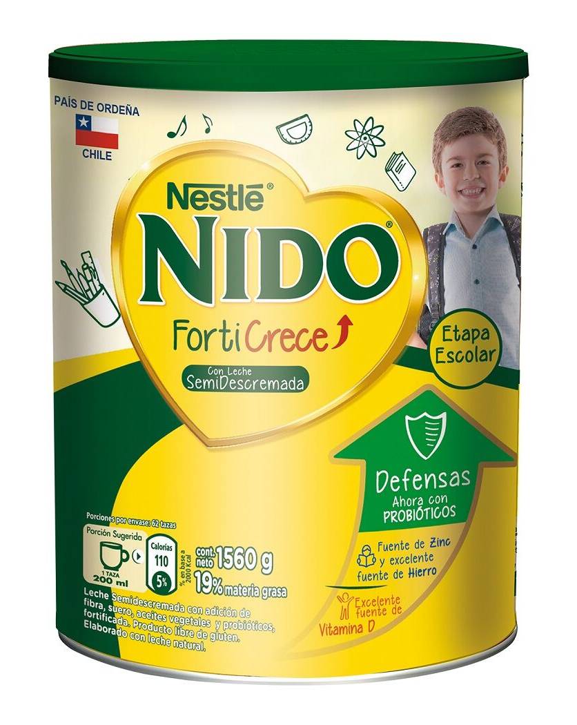 Leche semidescremada en polvo Forticrece  NIDO
