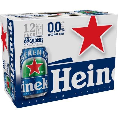 Heineken 0.0% Alcohol Free Near Beer 12 Pack Cans