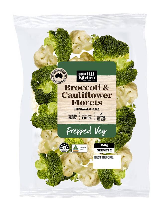 Coles Kitchen Broccoli & Cauliflower Florets 150g