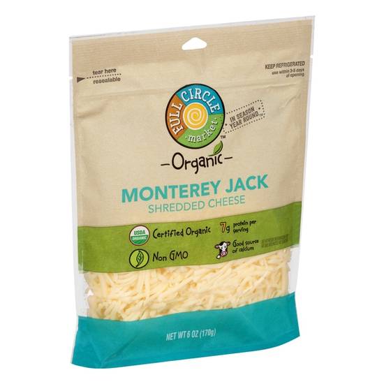 Full Circle Market Organic Monterey Jack Shredded Cheese