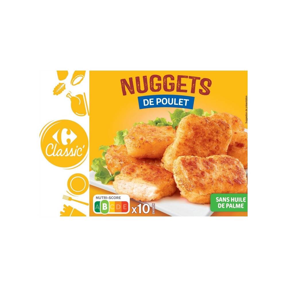 Nuggets de poulet CARREFOUR CLASSIC' - la boite de 200g