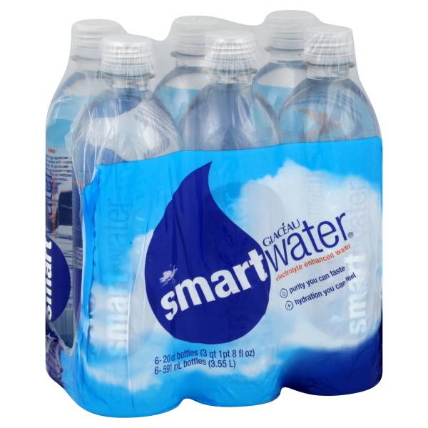 smartwater Glaceau Alkaline Water (6 x 20 fl oz)