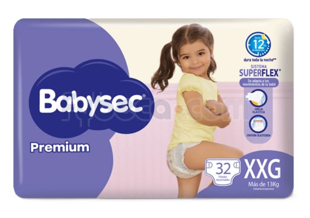 Panales Babysec Premium Flexiprotect Xxg X32
