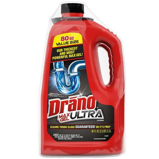 Drano Ultra Max Gel Value Size (2 ct, 80 fl oz)