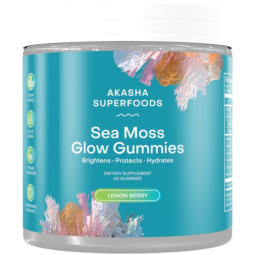 Akasha Superfoods Sea Moss Glow Gummies (ocean berry)