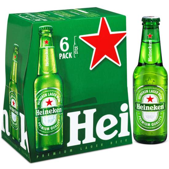 HEINEKEN - Bière blonde - Alc. 5% vol. - 6x25cl