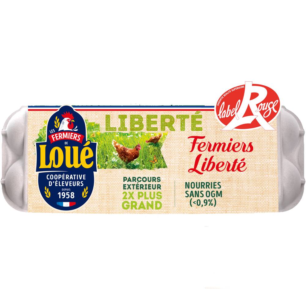 Fermier de Loué - Label rouge oeufs calibre, Moyen (12)