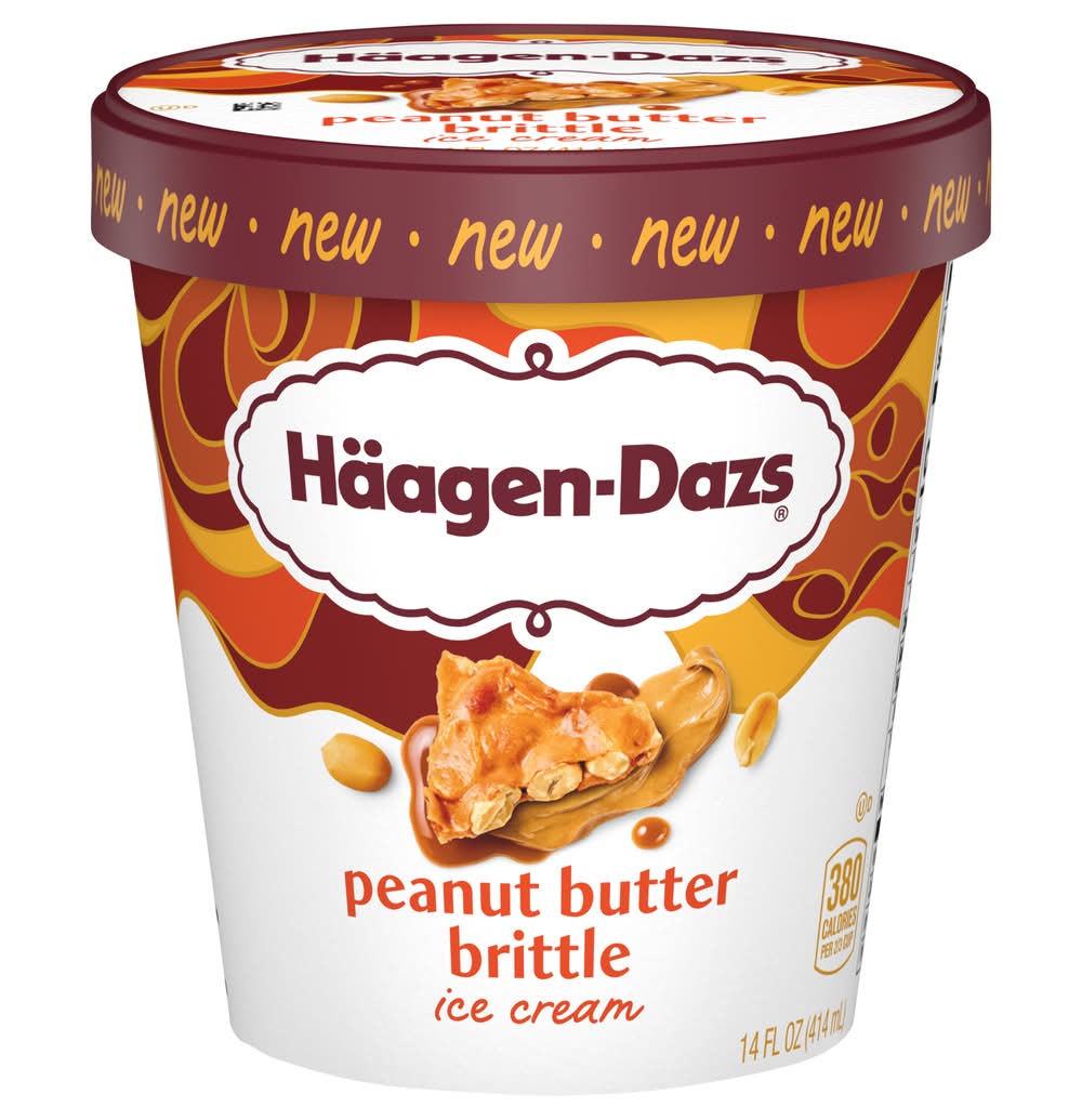 Häagen-Dazs Gluten Free Flavored Ice Cream, Peanut Butter Brittle (14 fl oz)