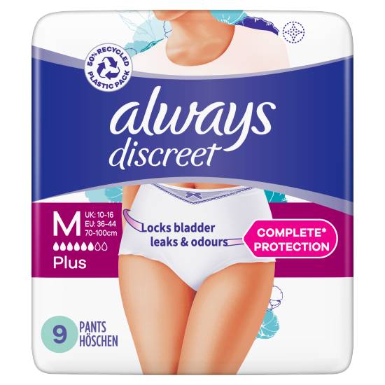 Always Discreet Incontinence Pants Womens m