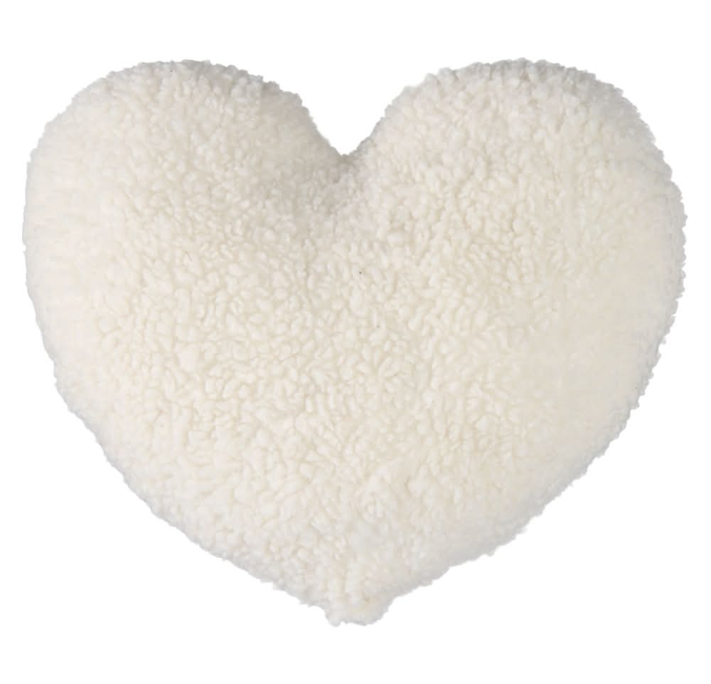 KIRKTON HOUSE White Boucle Heart Valentine's Pillow
