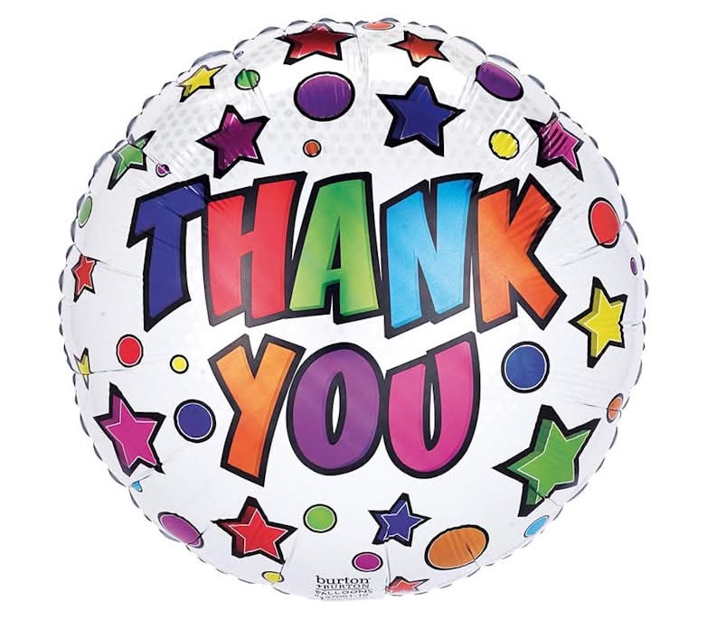 17" Thank You Balloon