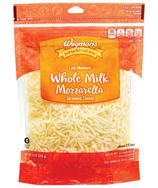 Wegmans Low-Moisture Whole Milk Mozzarella Shredded Cheese
