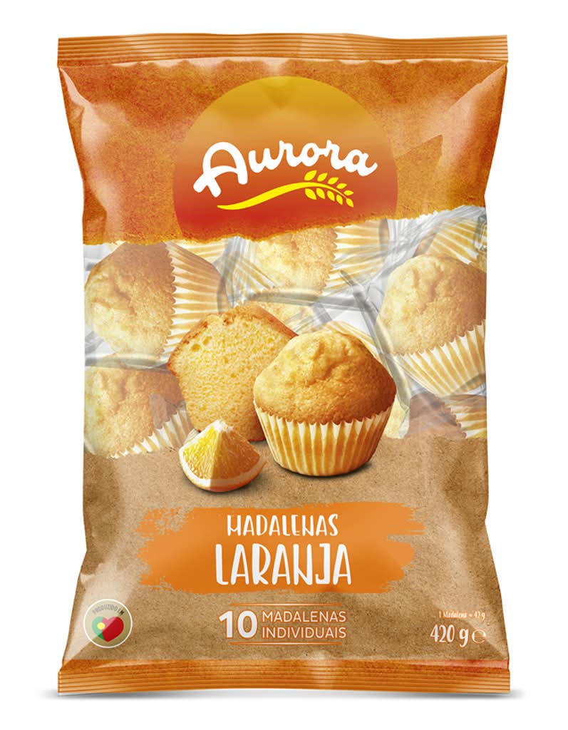 Aurora - Madalenas de laranja, embalagem de 420g