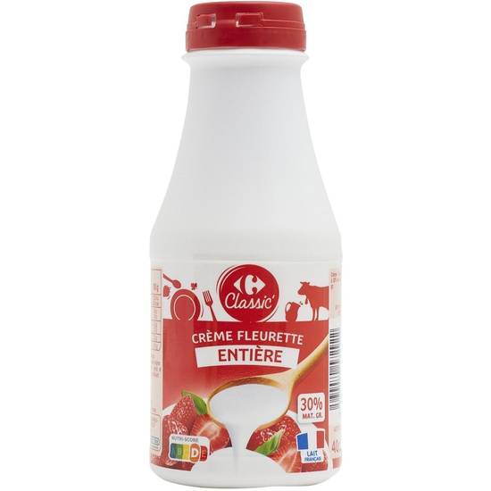 Carrefour Classic' - Crème fleurette entière 30% mg