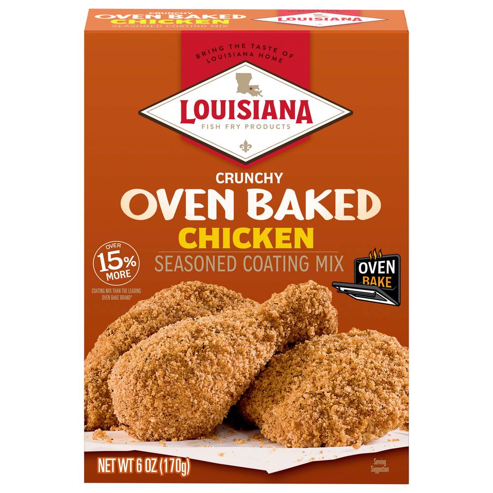 Louisiana Fish Fry Products Crunchy Bake Chicken Seasoned Coating Mix (6 oz)