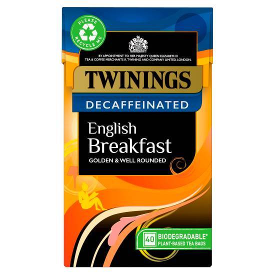 Twinings Decaffeinated English Breakfast Tea Bags (109g)