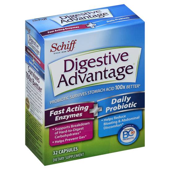 Digestive Advantage Fast Acting Enzymes & Daily Probiotic (32 ct)