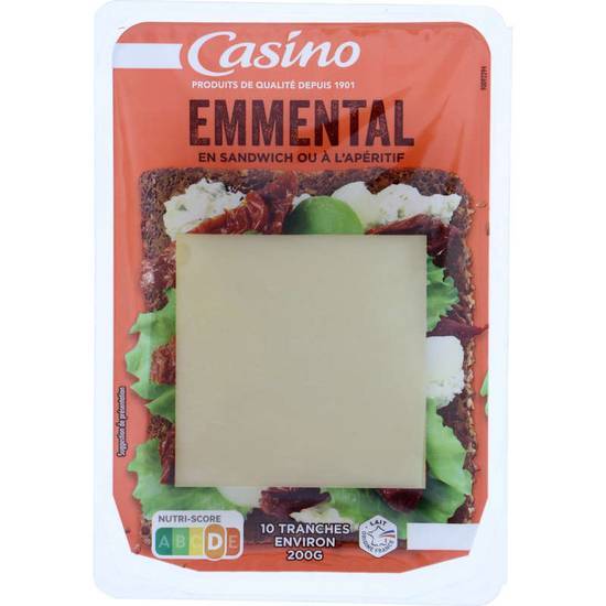 Casino Emmental - Fromage - En tranches 200g