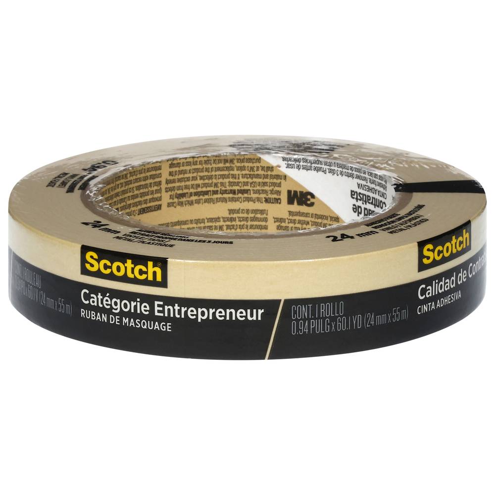 3M Scotch Contractor Grade Masking Tape, 0.94 in x 60.1 yd