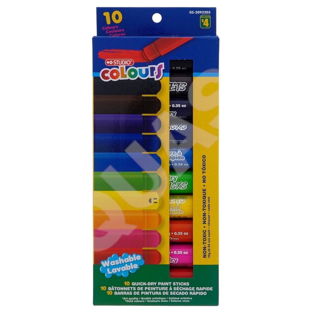 Quick Dry Paint Sticks, 10pc