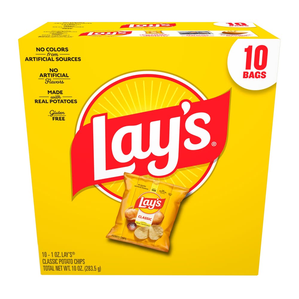 Lay's Potato Chips, Classic (10 x 1 oz)