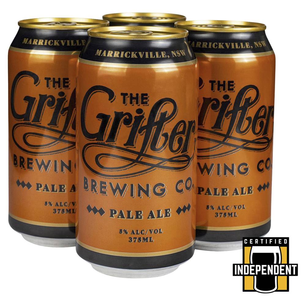 The Grifter Brewing Co Pale Ale Can 375mL X 4 pack