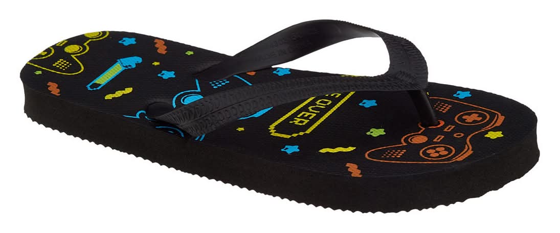 Summer Boys Gamer Printed Flip Flops Large