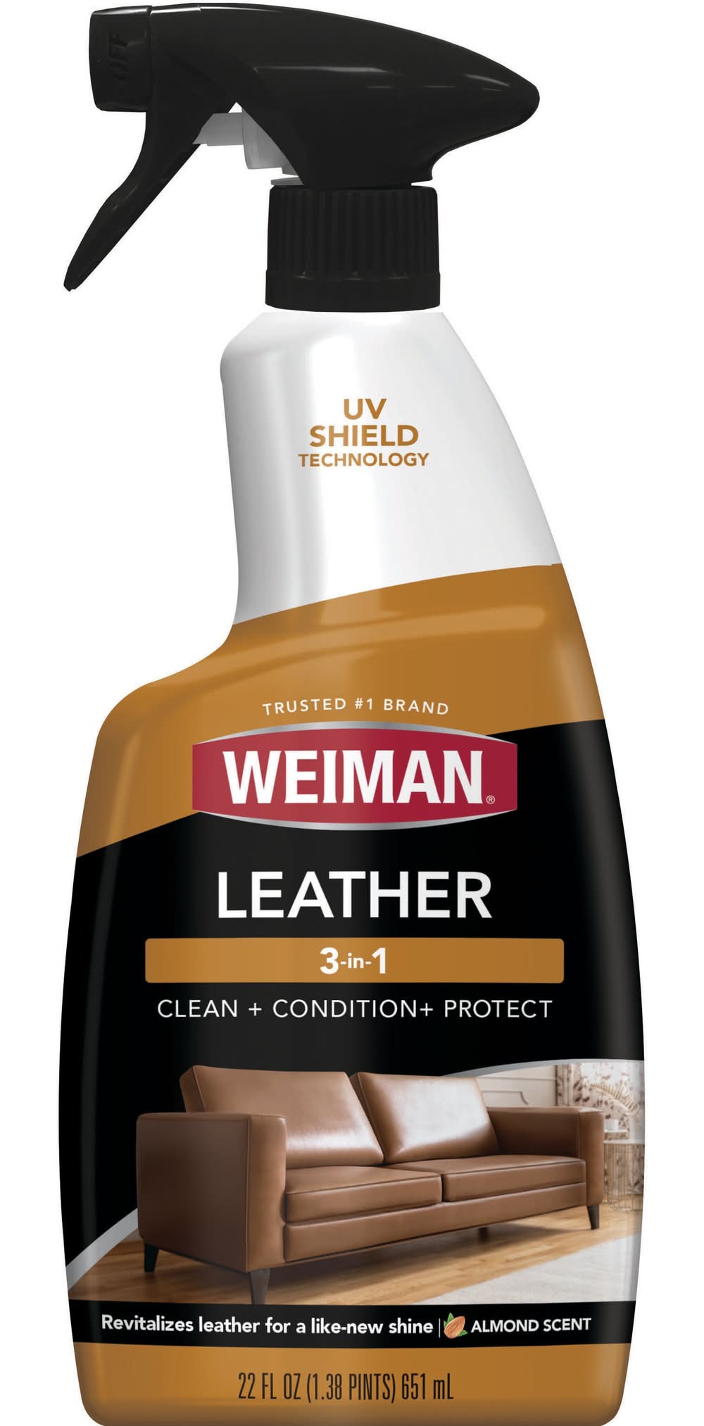 Weiman Products 3-in-1 Clean + Condition + Protect 22 -fl oz Mild Leather cleaner
