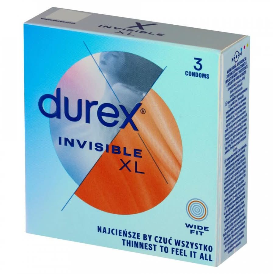 Prezerwatywy Durex Invisible XL 3 szt.