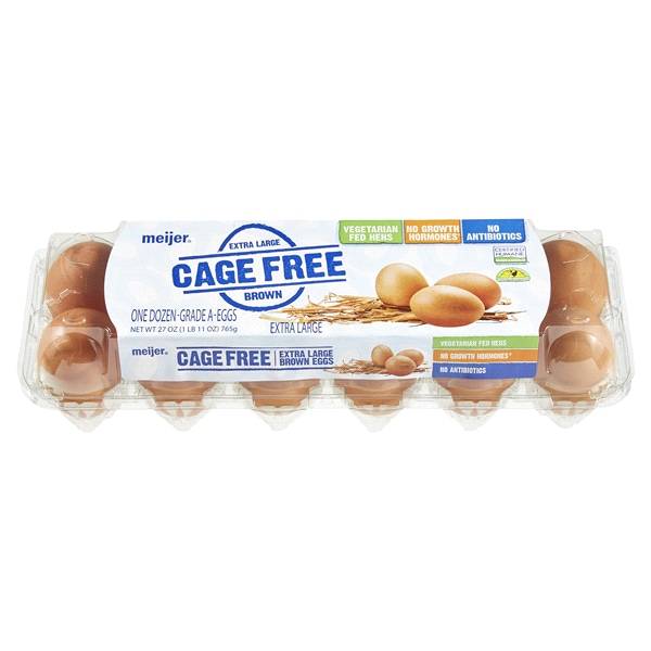 Meijer Cage Free Extra Large Brown Eggs (dozen)