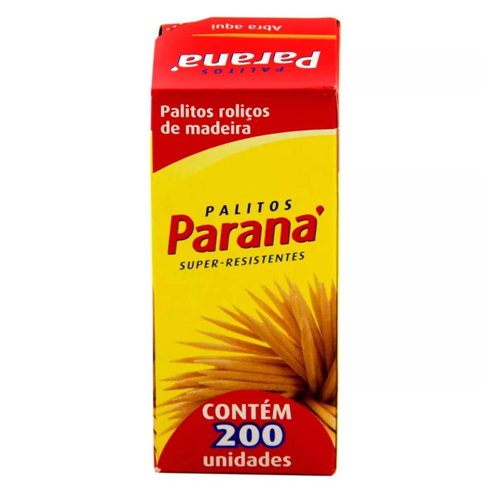 Paraná palitos roliços de madeira (200 un)