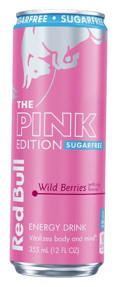 Red Bull Pink Wild Berries Sugar Free Energy Drink 12oz