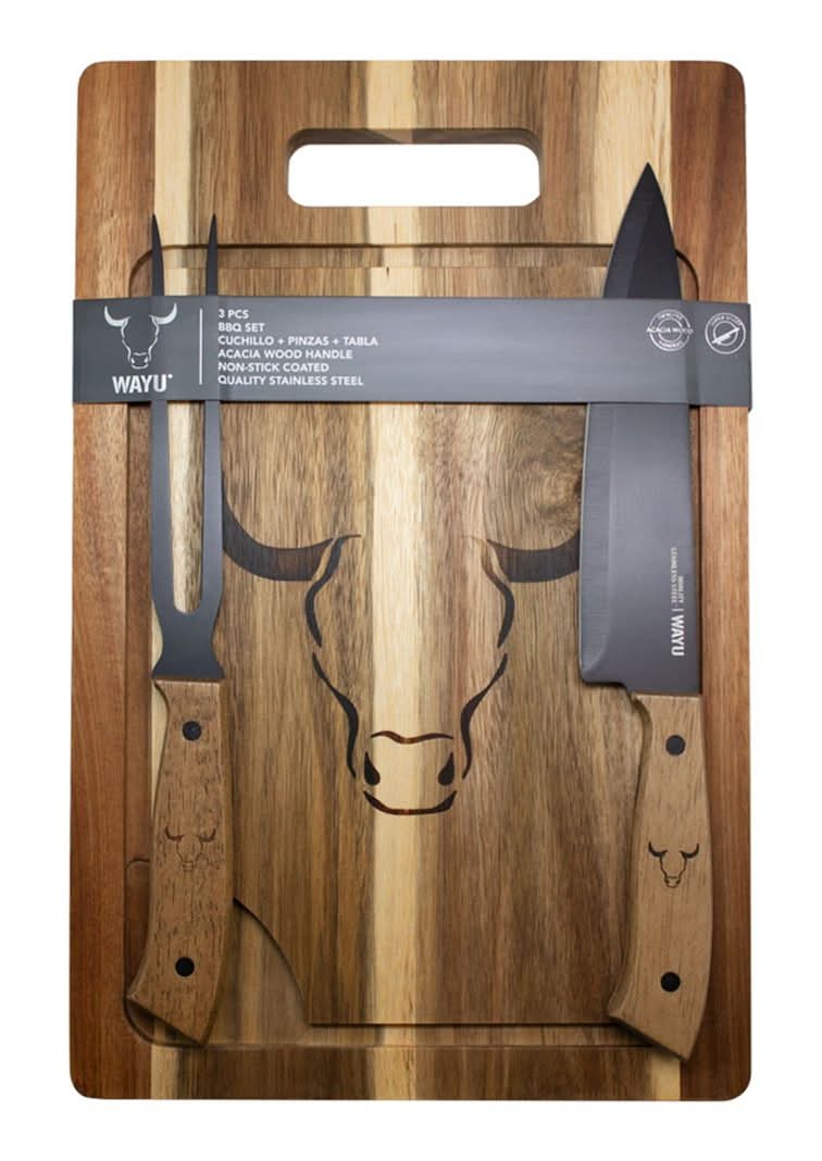 Wayu · Set tabla + cuchillo + tenedor (3 )