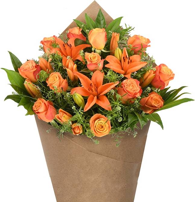 Bloom Haus™ 12 Plus Rose Bouquet - Orange