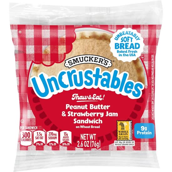 Smucker's® Uncrustables® Peanut Butter & Strawberry Jam 2.6 oz