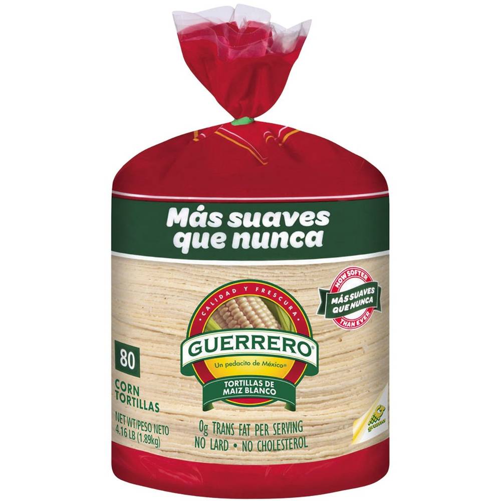 Guerrero - White Corn Tortilla - 80 ct Pack (6 Units per Case)
