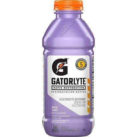 Gatorade Gatorlyte Rapid Rehydration Electrolyte Beverage Mixed Berry 20oz