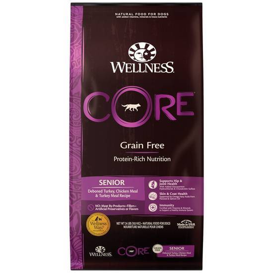 Wellness Core Senior Natural Grain Free Dry Dog Food (24 lbs)