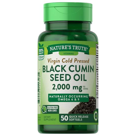 Nature's Truth Cold Pressed Black Cumin Seed Oil 2000 mg