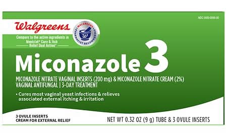 Walgreens Miconazole Ovules 3 Day Treatment (3 ct)