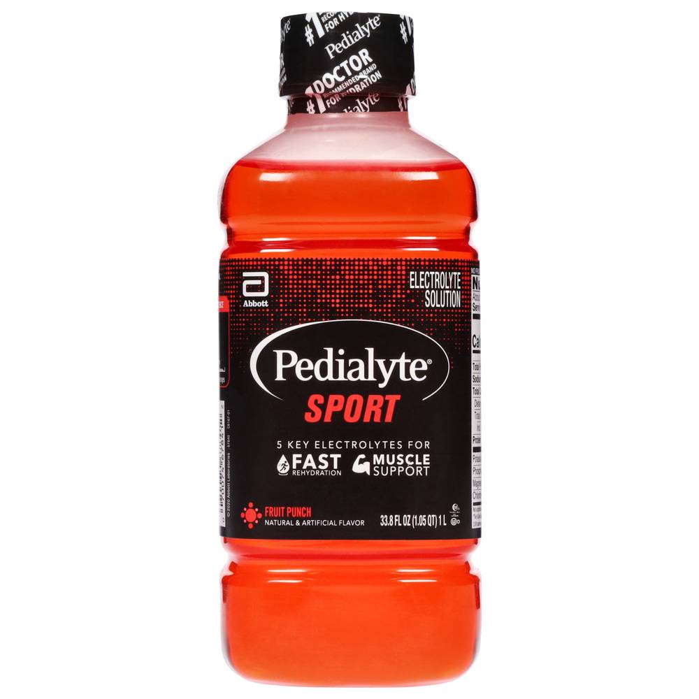 Pedialyte Sport Electrolyte Solution, Fruit Punch (33.8 fl oz)