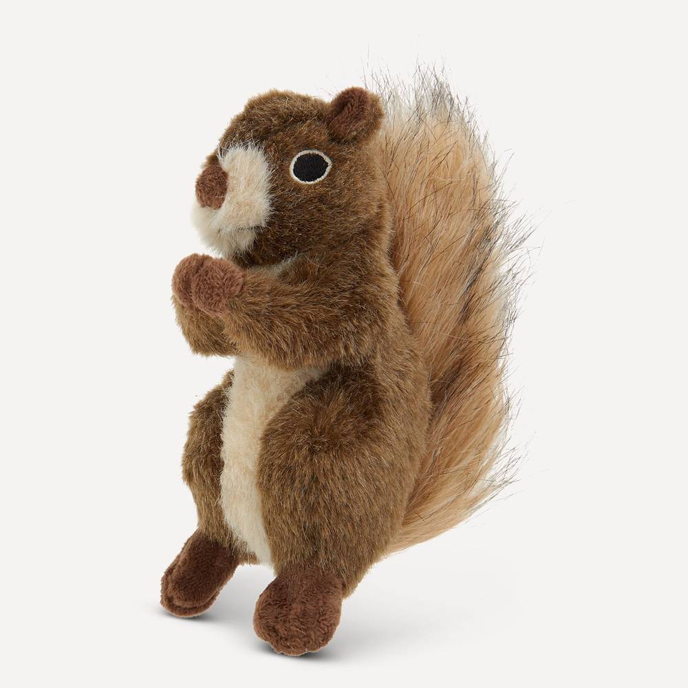 Joyhound Crazy Comfy Realistic Squirrel Dog Toy, Medium, Brown