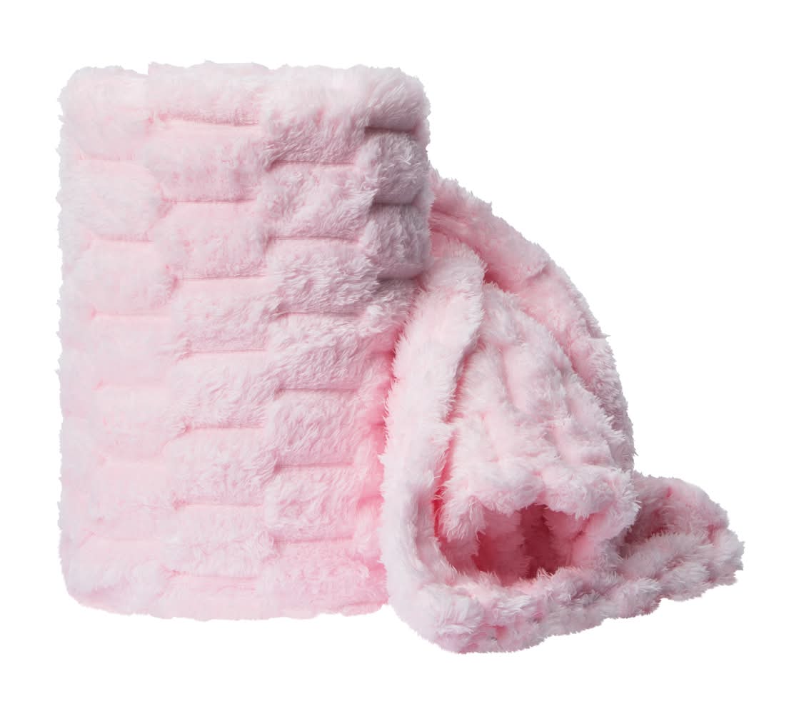 Faux Fur Blanket 50in x 60in Pink