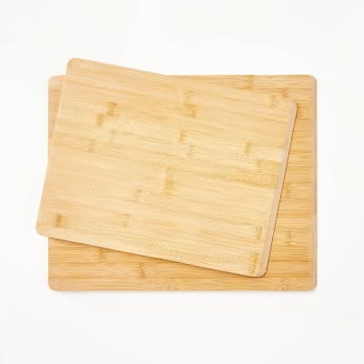 Figmint Reversible Bamboo Cutting Board Set Natural (2 ct)