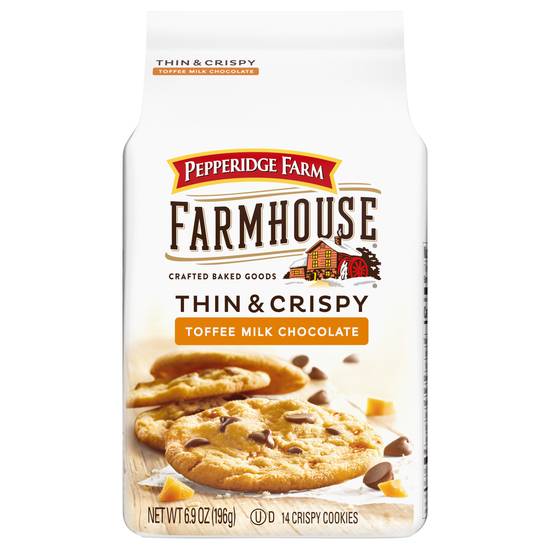 Pepperidge Farm Farmhouse Thin & Crispy Toffee Milk Chocolate Cookies