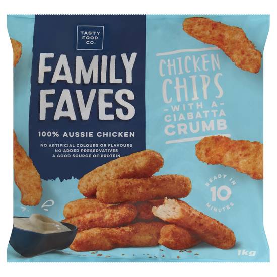 Family Fave's Chicken Chips With Ciabatta Crumb 1kg