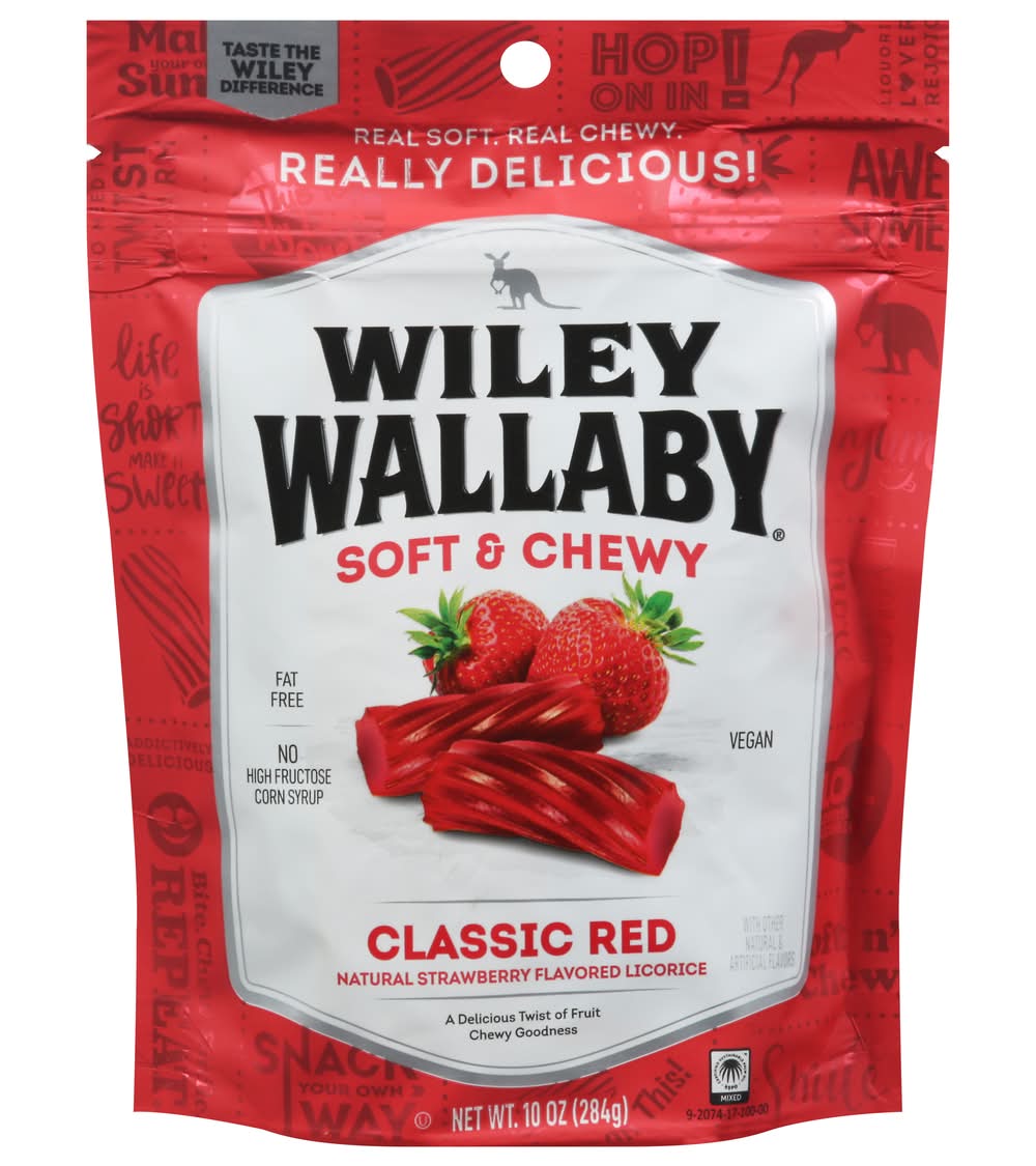 Wiley Wallaby Soft & Chewy Licorice, Classic Red (10 oz)